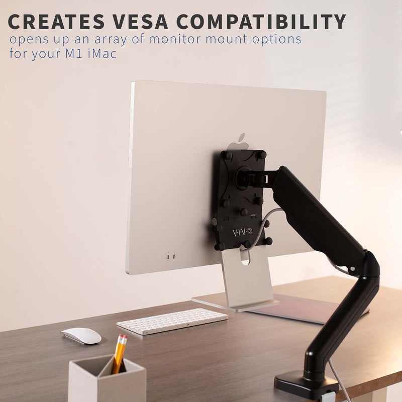 [Australia - AusPower] - VIVO VESA Adapter Plate Bracket Kit Designed for 24 inch M1 iMac Series Monitors, VESA up to 100x100, Black, Mount-MACM1 