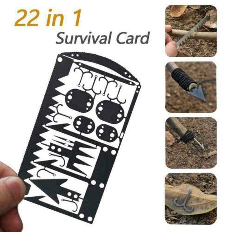 [Australia - AusPower] - 22 in 1 Multi-Tool Fishing Gear Credit Card Outdoor Survival Camping Hunting 