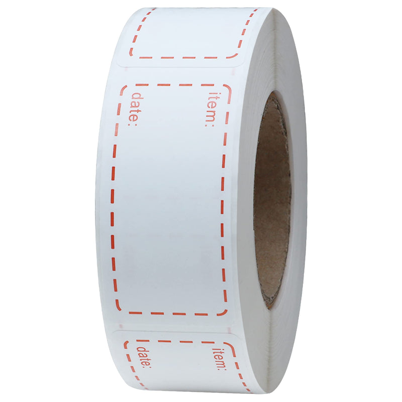 [Australia - AusPower] - Hybsk 500pcs Removable Storage Stickers Freezer Labels 1 x 2 Inch Waterproof Oil-Resistant Refrigerator Kitchen Labels (Red) Red 