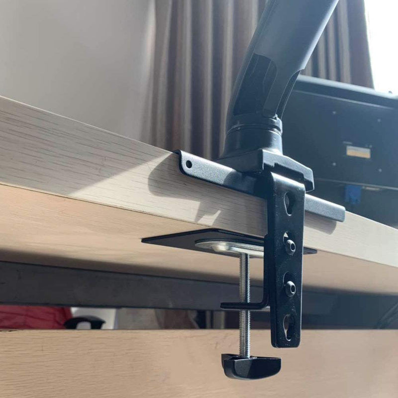 [Australia - AusPower] - Steel Monitor Mount Reinforcement Plate Fits Most Monitor Desk Mount，for Fragile Tabletop Protection (Black, Square-1) Black 