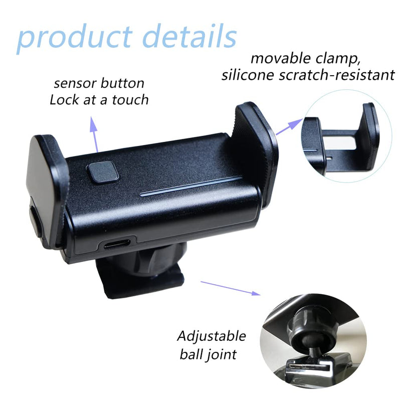 [Australia - AusPower] - ZChan Car Phone Holder Fit for cx5 2015-2019 Upgraded Sensor Locked Phone Mount Custom, Adjustable Car Phone Holder Mount cx8 2019 Accessories， Apply to iPhone 11，iPhone12，iPhone12 Pro max，Samsung 