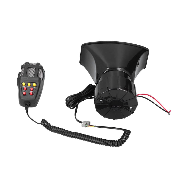 [Australia - AusPower] - Horn For Car - 12V 100W 120dB Car Siren Horn Mic PA Speaker System Emergency Sound Amplifier-7 Tones for Car Truck RV 