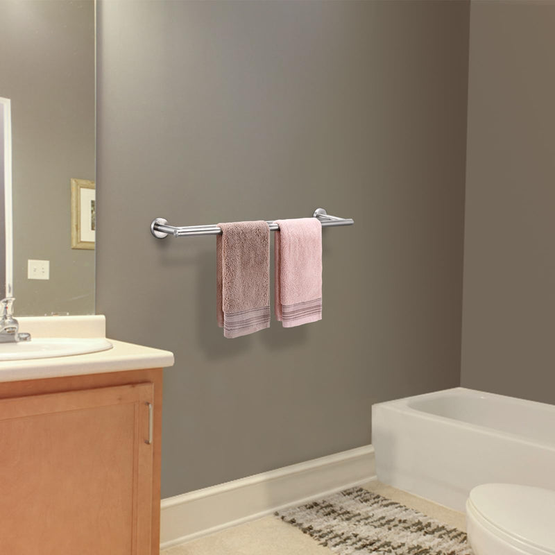 [Australia - AusPower] - loyalKBS Towel Bar for Bathroom Brushed Towel Racks 24 Inch 304 Stainless Steel Double Bars Towel Holder Wall Mounted 