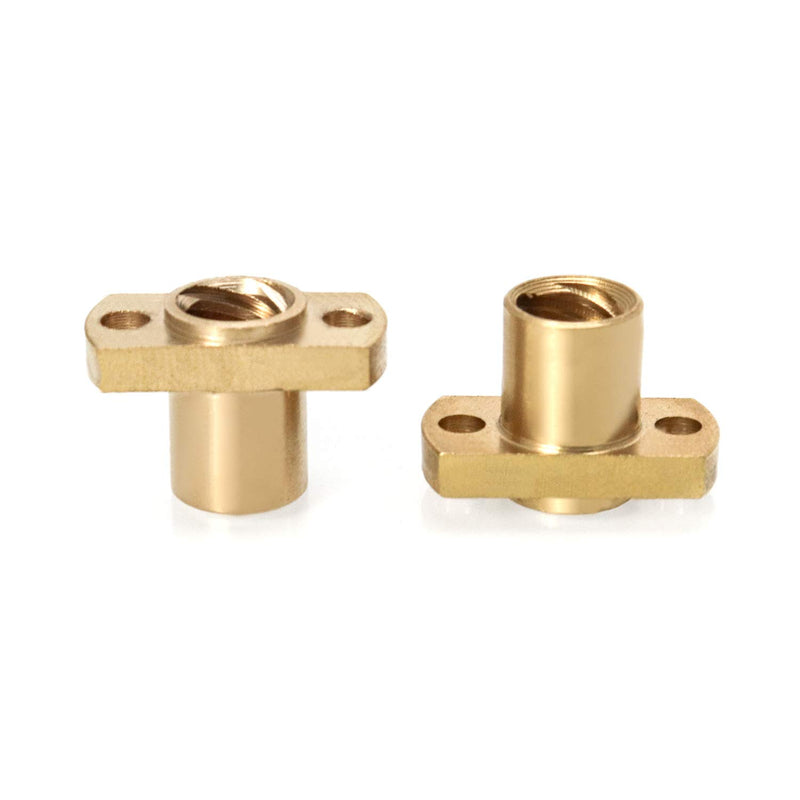 [Australia - AusPower] - QWORK T8 Nut Trapezoidal Screw, 4Pcs Brass 3D Printer Upgrade Parts for 8MM Lead Screw for Ender 3 CR-10 CR-10s Z Axis 