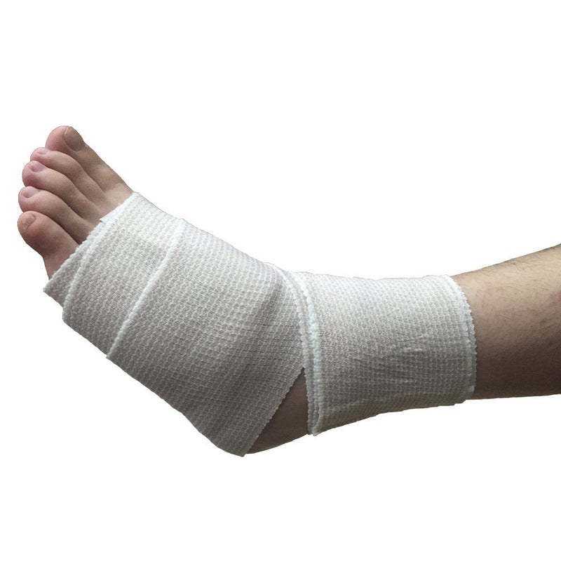 [Australia - AusPower] - ZJCCTO Elastic Bandage 4 Pack. 4 Inches Wide x (13 to 15 ft. when stretched) with Hook and Loop on Both Ends, Latex Free Bandage. Perfect Compression Wrap for Varicose Veins,Sprained Ankle 4 Count (Pack of 1) 