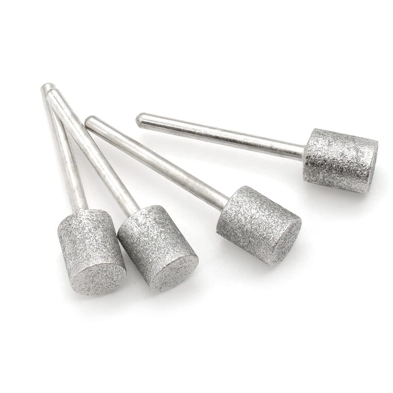 [Australia - AusPower] - 20 Pieces Diamond Grinding Bits,3mm Shank Diamond Mounted Polishing Tips Diamond Mounted Points for Most Rotary Tool Bit Grinder (10mm) 10mm 