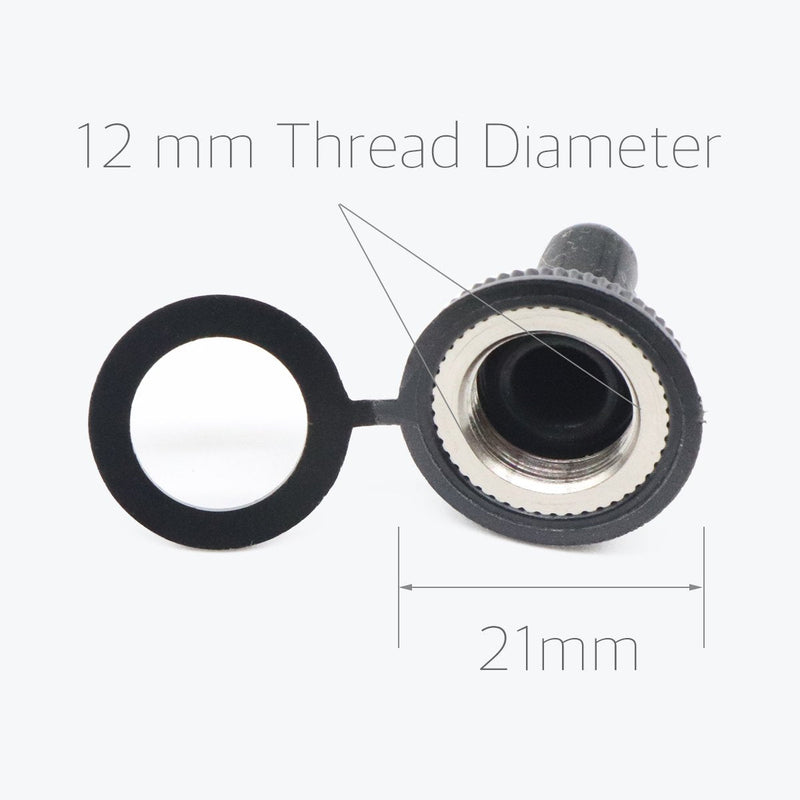 [Australia - AusPower] - Lantee EDPM Rubber Electrical Toggle Switch Cover Weatherproof Protector Boot,12 mm Thread Diameter, Pack of 20 