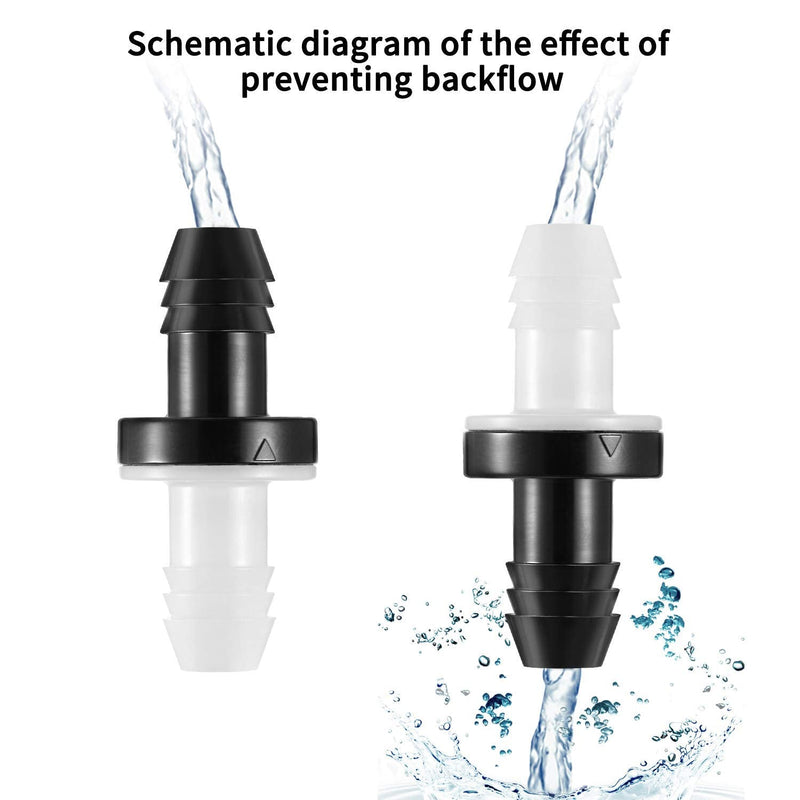 [Australia - AusPower] - Check Valve, 3/8 Inch 10 mm ABS Plug-in Check Valve Fuel Oil Water Gas Air One-Way Check Valve for Liquids and Gases (6 Pieces) 6 