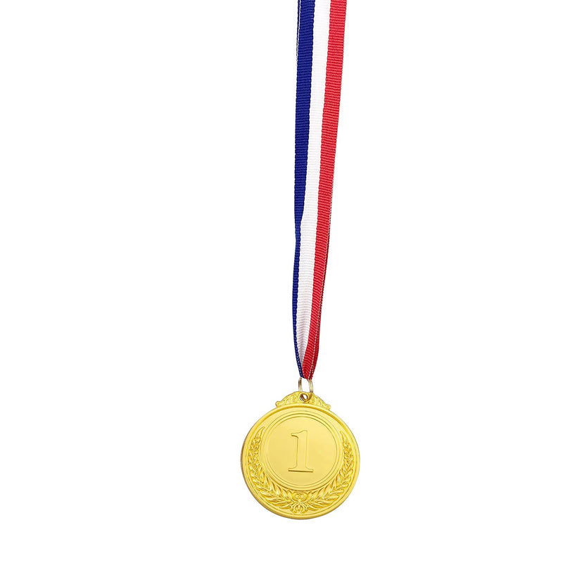 [Australia - AusPower] - MOMOONNON 12 Pieces Metal Winner Gold Silver Bronze Award Medals with Neck Ribbon, Olympic Style, 2 Inches 