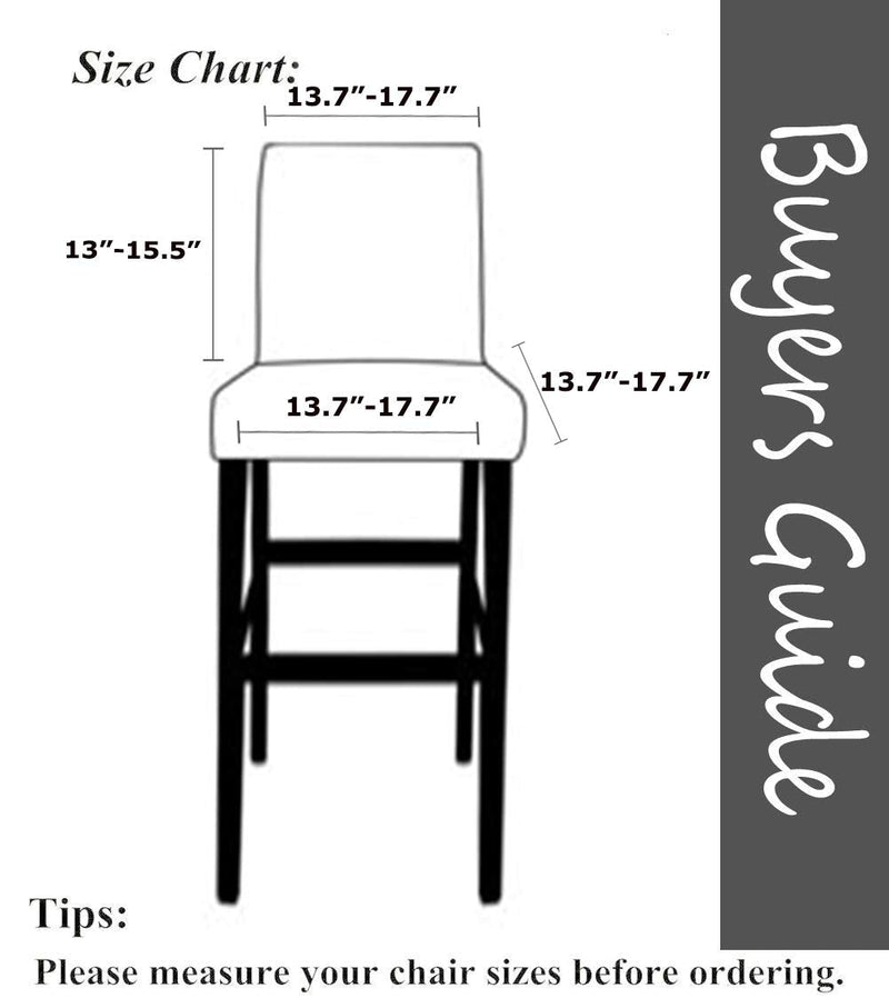 [Australia - AusPower] - Deisy Dee Stretch Slipcovers Chair Cover for Counter Height Side Chairs Covers Stretch Protectors Pack of 2 C172 (C) C 
