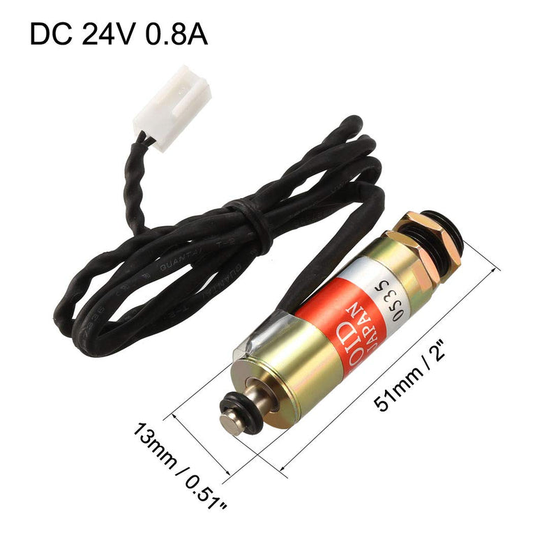 [Australia - AusPower] - uxcell DC 24V 0.2kg Force 3.3mm Stroke,Pull Push Type,Tubular Solenoid Electromagnet,Linear Motion,for Sewing Machine 