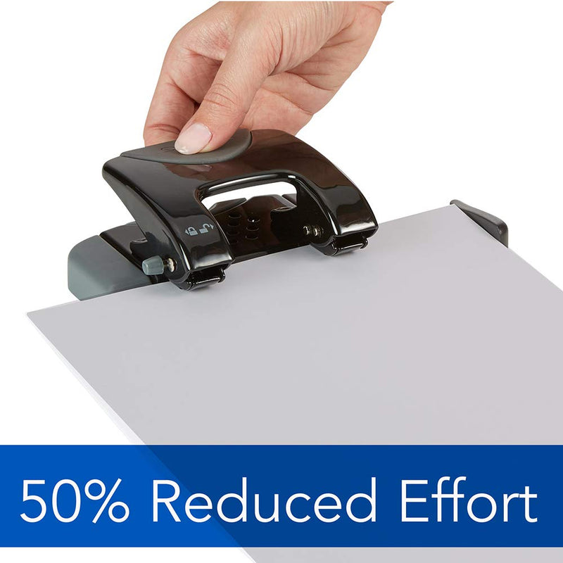 [Australia - AusPower] - Swingline 2 Hole Punch, Hole Puncher, SmartTouch, 20 Sheet Punch Capacity, Low Force, Black/Gray (74135) 