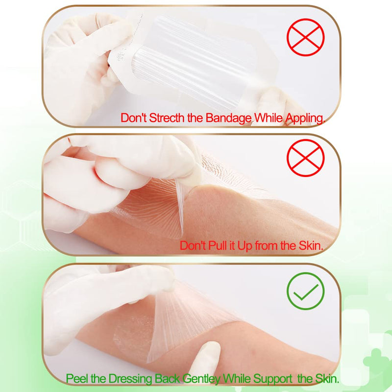 [Australia - AusPower] - NeuHeils Transparent Film Dressing 2 3/8'' x 2 3/4'', 100 Pack, Waterproof Wound Cover Bandage, Clear IV Catheter Tape, Adhesive Patch 