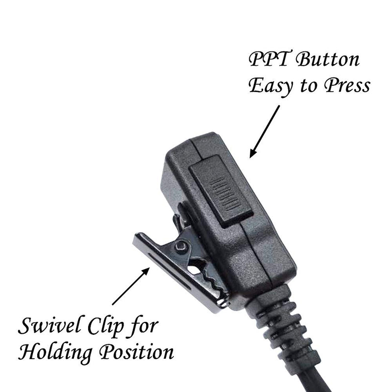 [Australia - AusPower] - Headset for Motorola Walkie Talkies with Mic 2 Pin Acoustic Tube Earpieces and PPT for CP200 GP2000 CLS1410 CLS1450 CLS1100 (2Packs) 