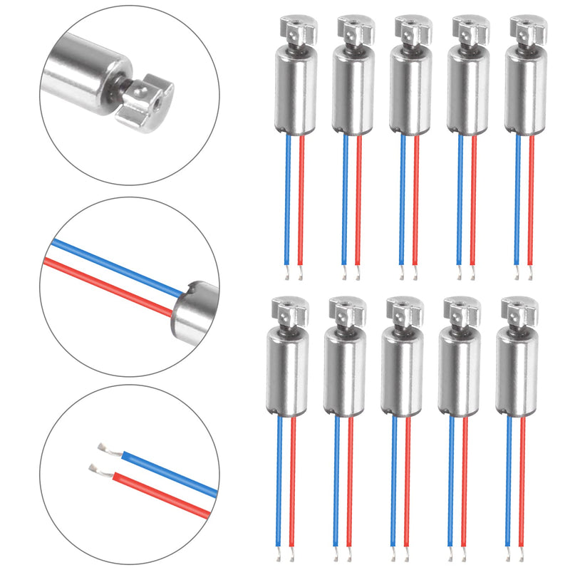 [Australia - AusPower] - 20PCS DC 1.5V-3V 8000RPM Micro Vibrating Motors Vibration Coreless Brushed Motor 4mm x 8mm Powerful Small Electric Motors with 2 Wires for Electronic Vibration Project 