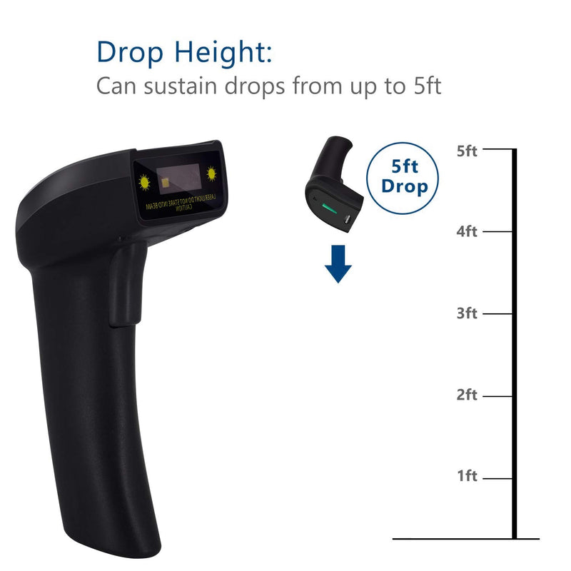 [Australia - AusPower] - 2D Wireless Barcode Scanner,Symcode QR PDF417 Bar Code Reader Long Transfer Distance Computer Cell Phone Screen Scan 