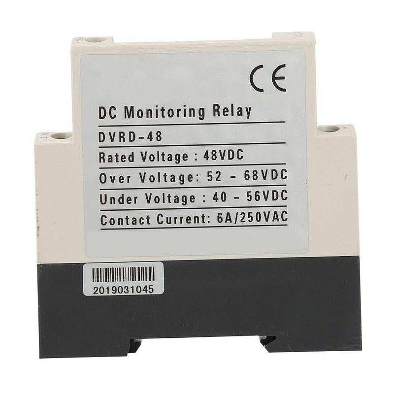 [Australia - AusPower] - Voltage Monitoring Relay DC 12V/24V/36V/48V Over-Voltage and Under-Voltage Protection Relay 35MM Guide Rail 13-17V 10-14V(DC48V) DC48V 