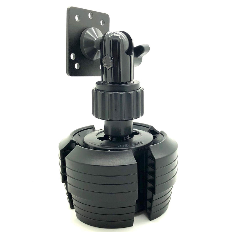 [Australia - AusPower] - Heavy Duty Metal AMPS Hole Pattern ELD Drinks Cup Holder Mount Compatible with Ham CB Pro Satellite Radio & All Universal 2 & 4 Hole fit AMPS Pattern mounting Device 