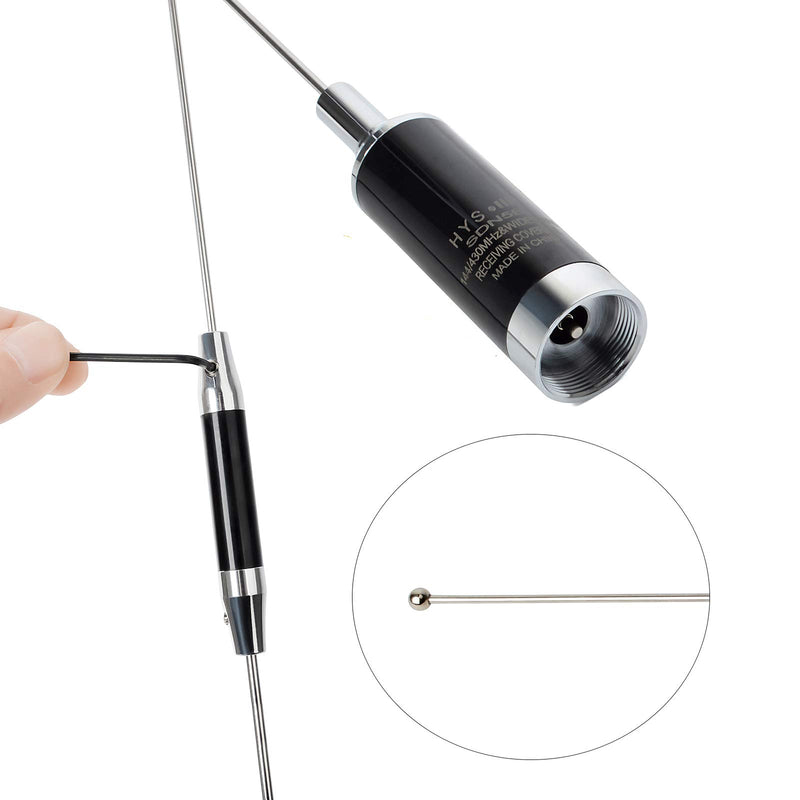 [Australia - AusPower] - HYS Amateur Dual Band NMO Antenna 144MHz (3.0dBi) 430MHz(5.5dBi) Low Profile Pretuned Mobile Antenna for VHF UHF Motorola Midland Kenwood Icom Vertex Blackbox HYT Hytera Radios (TC-SDN5B) 