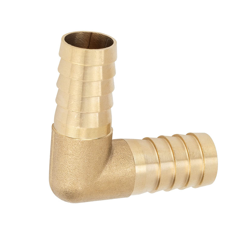 [Australia - AusPower] - Yoebor Brass Hose Barb Fitting 90 Degree L Right Angle Elbow Barbed 16mm 5/8" Hose ID, Fuel / Air / Water / Boat / Gas / Oil WOG(Pack of 2) 5/8" Barb x 5/8" Barb 
