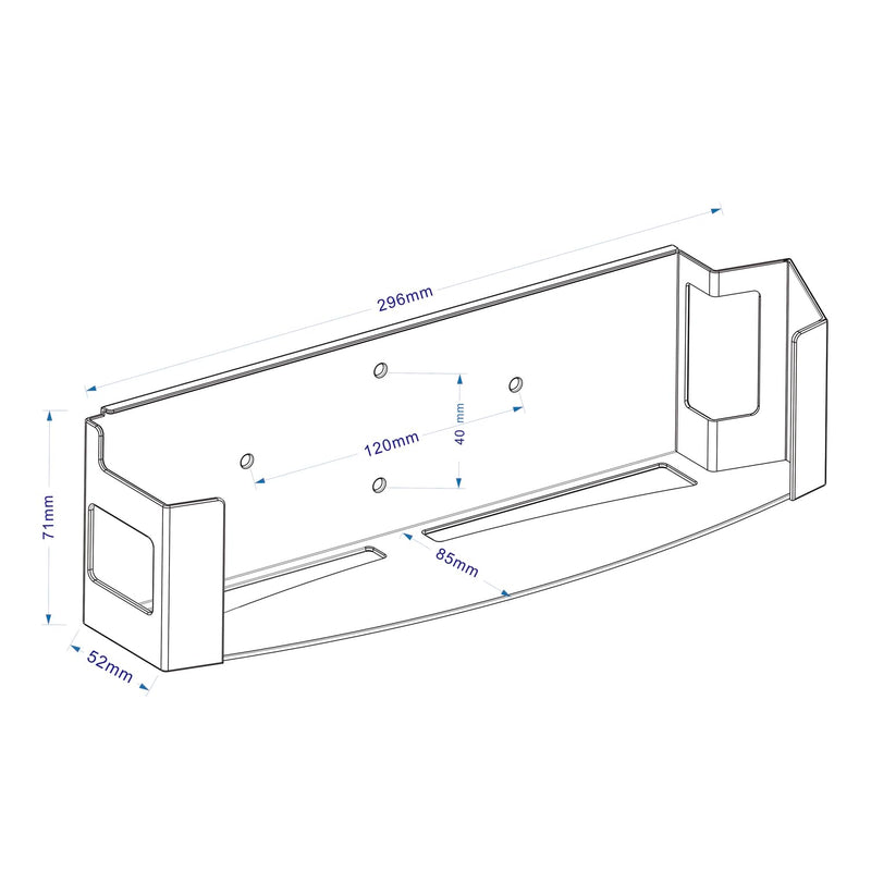 [Australia - AusPower] - Monzlteck Wall Mount for PS3 Slim,Steel Mount Wall Holder Bracket for Playstation 3(CECH 2000-2500),Space Saving,wp3-s 