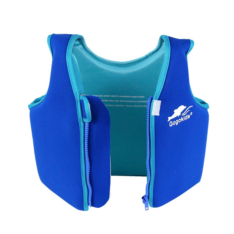 [Australia - AusPower] - Vine Swim Vest Learn-to-Swim Floatation Jackets Training Vest for Kids (2-4 Years) 2-4 Years (Pack of 1) Blue 