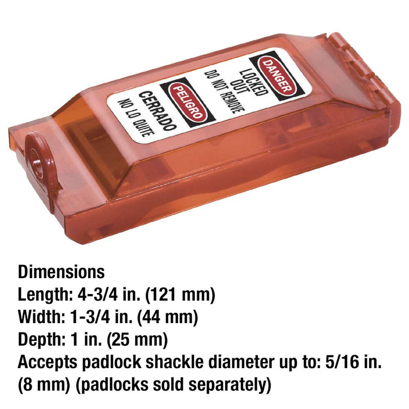 [Australia - AusPower] - Master Lock 496B Lockout Tagout Universal Wall Switch Cover, Red 0.312 in. Shackle Diameter 