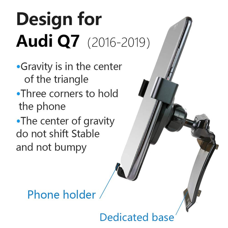 [Australia - AusPower] - LUNQIN Car Phone Holder for 2016-2019 Audi Q7 Auto Accessories Navigation Bracket Interior Decoration Mobile Cell Phone Mount 