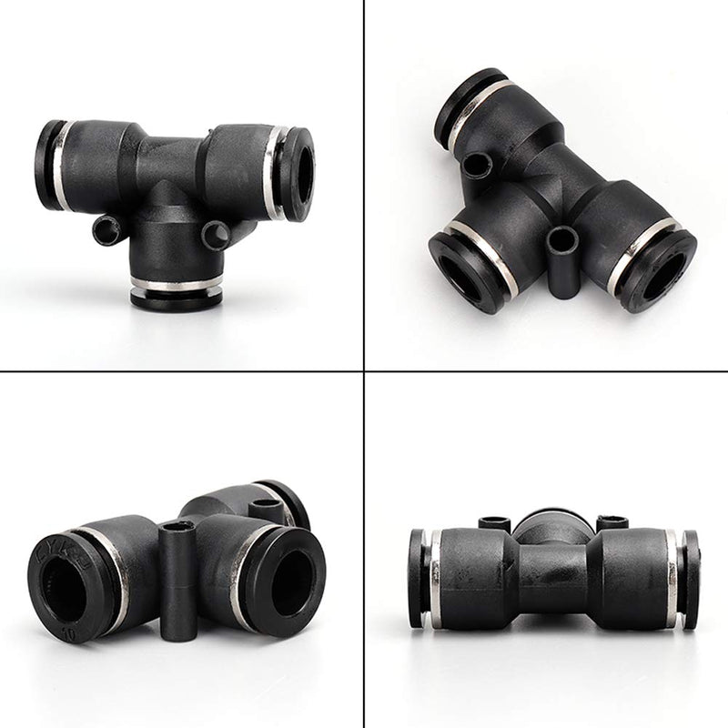 [Australia - AusPower] - Jienk 20PCS Union Tee Push to Connect Airline Fittings for 1/4 5/16 3/8 1/2 Tube, Quick Release Pneumatic Connector for Air Compressor Air Brake Shop Air Tee Combo 