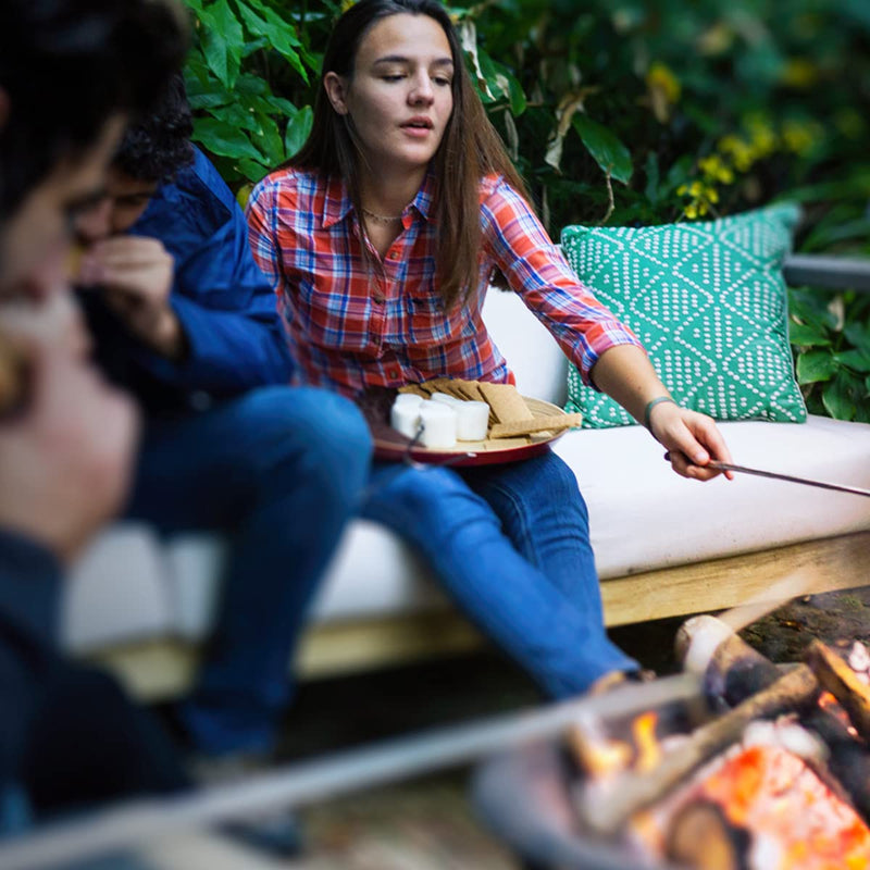 [Australia - AusPower] - Tapirus Marshmallow Roasting Sticks | Set of 4 Extra Long Extendable Campfire Sticks | Protect Kids with Insulated Handles | Extendable Smore & Hot Dog Skewers | Heavy Duty Metal Camping Equipment 