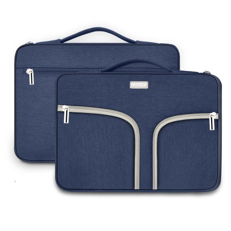 [Australia - AusPower] - HESTECH Chromebook Case 11.6"-12.3 Inch Laptop Sleeve with Handle Water Resistant Surface Pro 7 Case Shockproof Chromebook Cover for 13 inch MacBook Air Pro/Lenovo/HP/Samsung/Dell/Acer/ASUS,Navyblue Blue Polyester 11.6"-12.5-12.9 Inch 