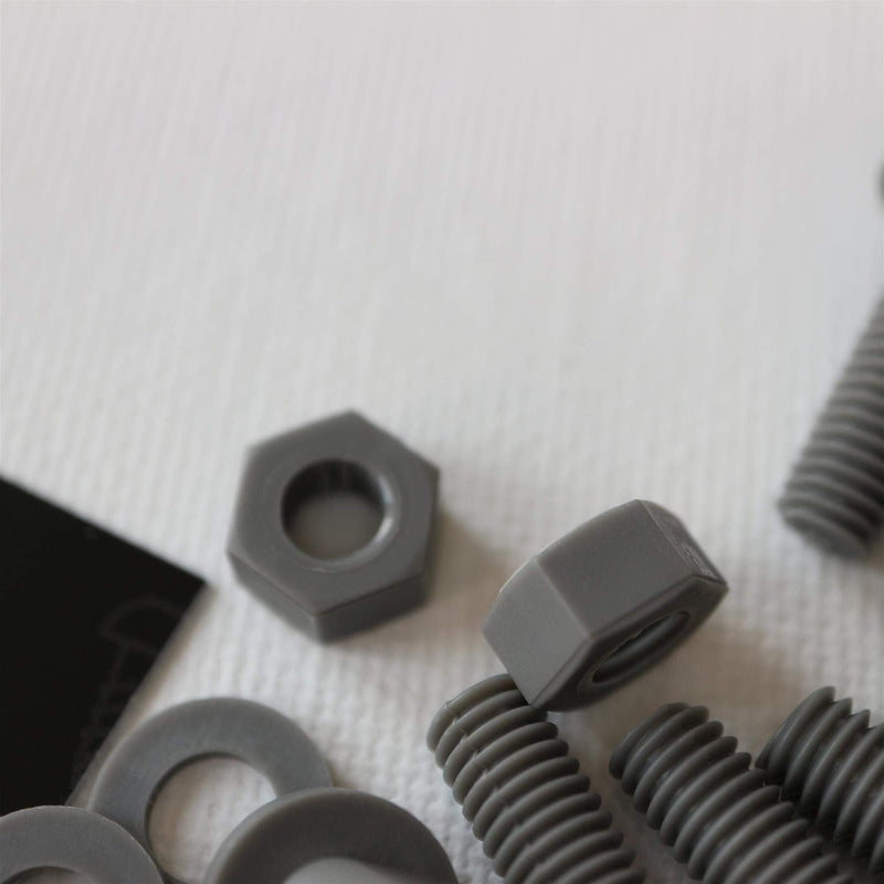 [Australia - AusPower] - 20 x Grey Pan Head Screws Polypropylene (PP) Plastic Nuts and Bolts, Washers, M6 x 20mm, Acrylic, Water Resistant, Anti-Corrosion, Chemical Resistant, Electrical Insulator, Gray, 15/64 x 25/32 