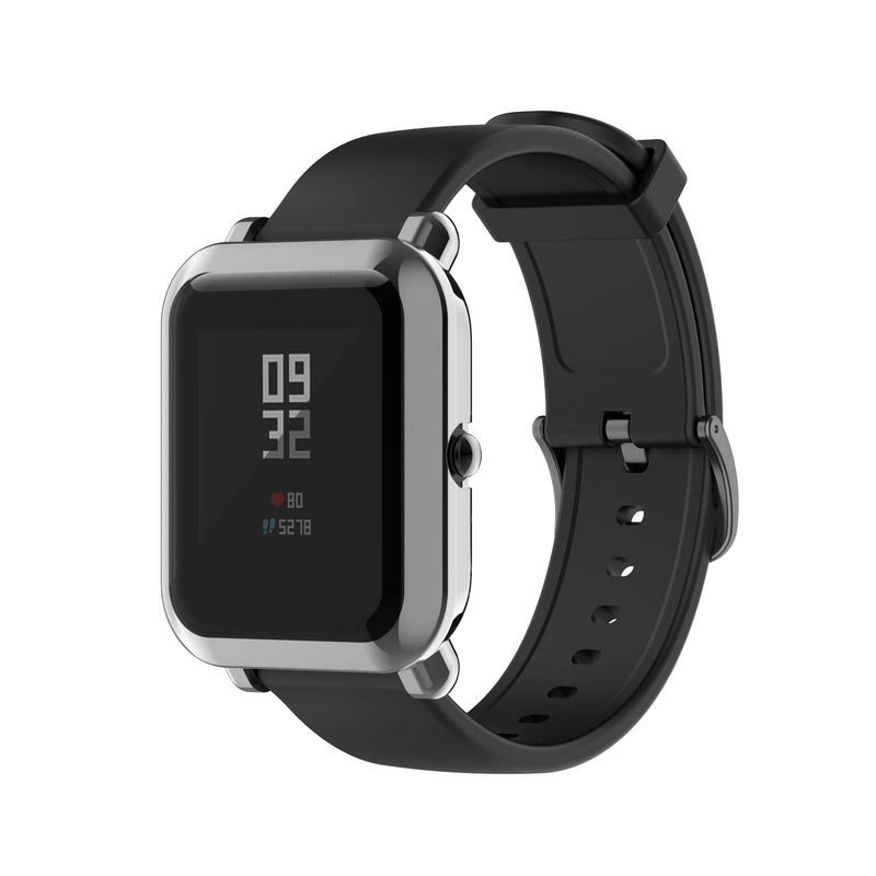 [Australia - AusPower] - Screen Protector Case Compatible with Amazfit GTS 2 Mini/Bip U Pro Smartwatch Accessories TenCloud Covers Scratched Resistant Full Protective Cover for GTS 2 Mini (Black+Gray+Clear) Black+Gray+Clear 