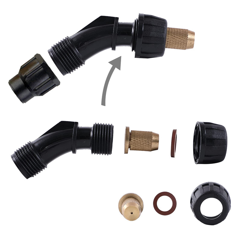 [Australia - AusPower] - Aimela Solid Brass Nozzle, Cone-shaped Adjustable Nozzle, Direct Atomization of Two Models, Suitable for Knapsack Sprayer, Garden Spray, Agricultural Greenhouse Spray Equipment, etc. 