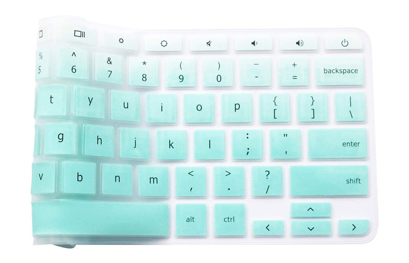 [Australia - AusPower] - Keyboard Skin Compatible with Acer Chromebook Premium R11 11.6 CB5-132T CB3-132 CB3-131, Acer Chromebook R 13 CB5-312T, Acer Chromebook 14 CB3-431 CP5-471, Acer Chromebook 15 CB3-531 (Ombre Mint) Ombre Mint 