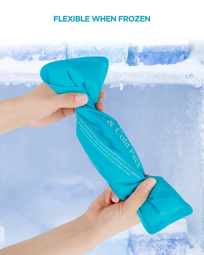 [Australia - AusPower] - Ice Pack for Back Pain Relief, Comfytemp Reusable Gel Back Ice Pack with Strap, Flexible Cold Pack Compress for Waist and Lower Back, Hot and Cold Therapy Back Wrap for Lower Lumbar, Sciatic Nerve 