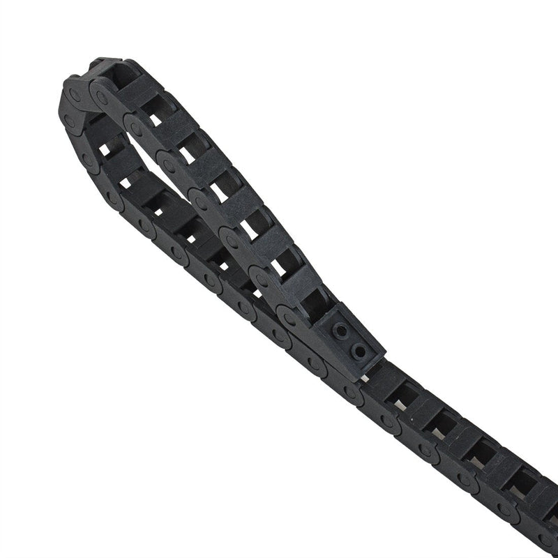[Australia - AusPower] - uxcell R15 7mm x 7mm Internal Size Black Plastic Cable Wire Carrier Drag Chain 1M Length for CNC 