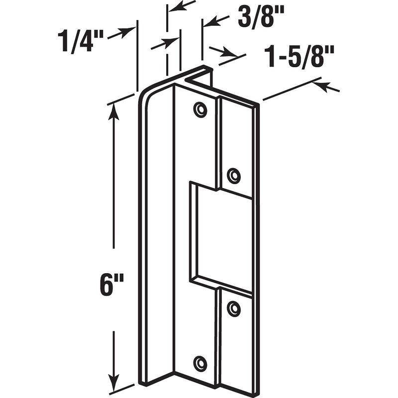 [Australia - AusPower] - Defender Security U 9482 Latch Bolt Guard Plate, Gold Anodized 