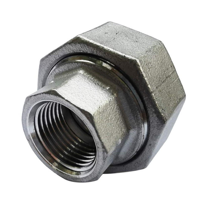 [Australia - AusPower] - Avanty Stainless Steel 304 Cast Pipe Fitting, Union, 1/4" NPT Female 1/4" NPT Female x 1/4" NPT Female 