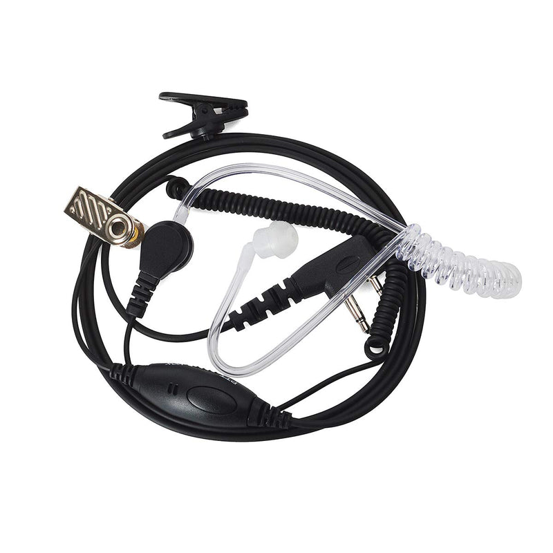 [Australia - AusPower] - HYS Surveillance Security Covert Acoustic Tube Spiral/Straight PU Cable Earpiece Headset with VOX PTT Mic for IC-F11 IC-F21 IC-F4011 IC-F3011 IC-F3013 IC-F3GT Icom&Midland 2pin Radio 