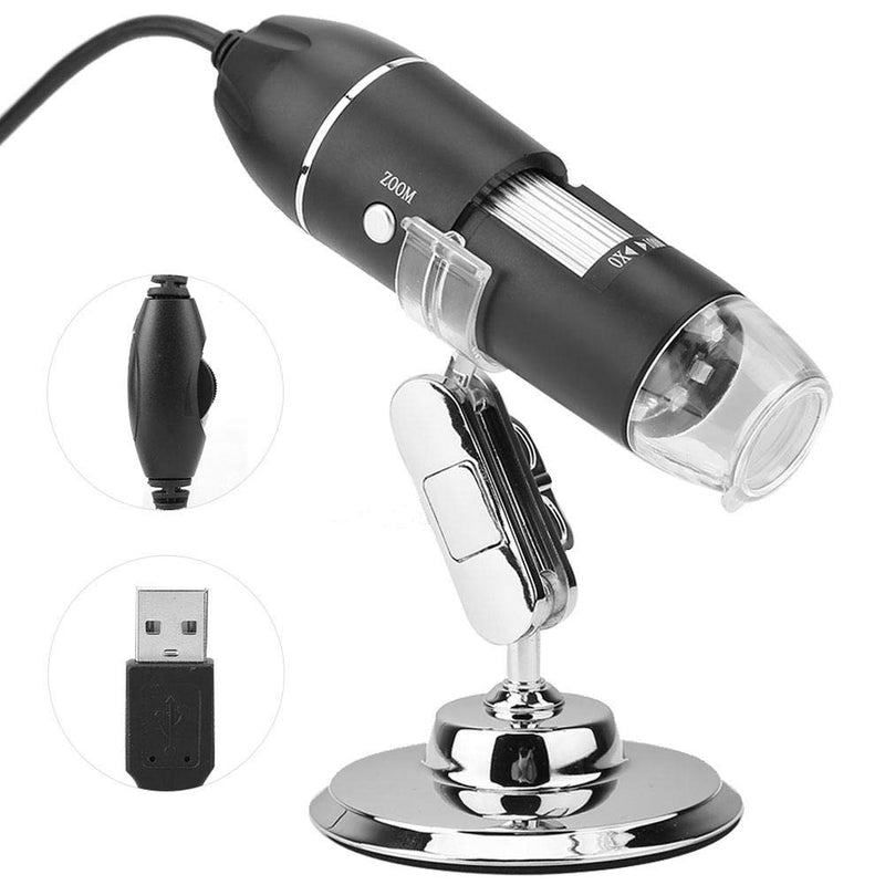 [Australia - AusPower] - 50X-500X Magnification Microscope, 0.3MP USB Digital Microscope, LED Pocket Size Handheld Microscope/Magnifier for Computer 