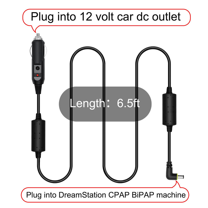 [Australia - AusPower] - (Update) iGuerburn 12V Shielded Car DC Power Cord for Respironics DreamStation CPAP BiPAP Charging Cable, Dreamstation 2 Auto CPAP Advance Converter Cigarette Lighter 