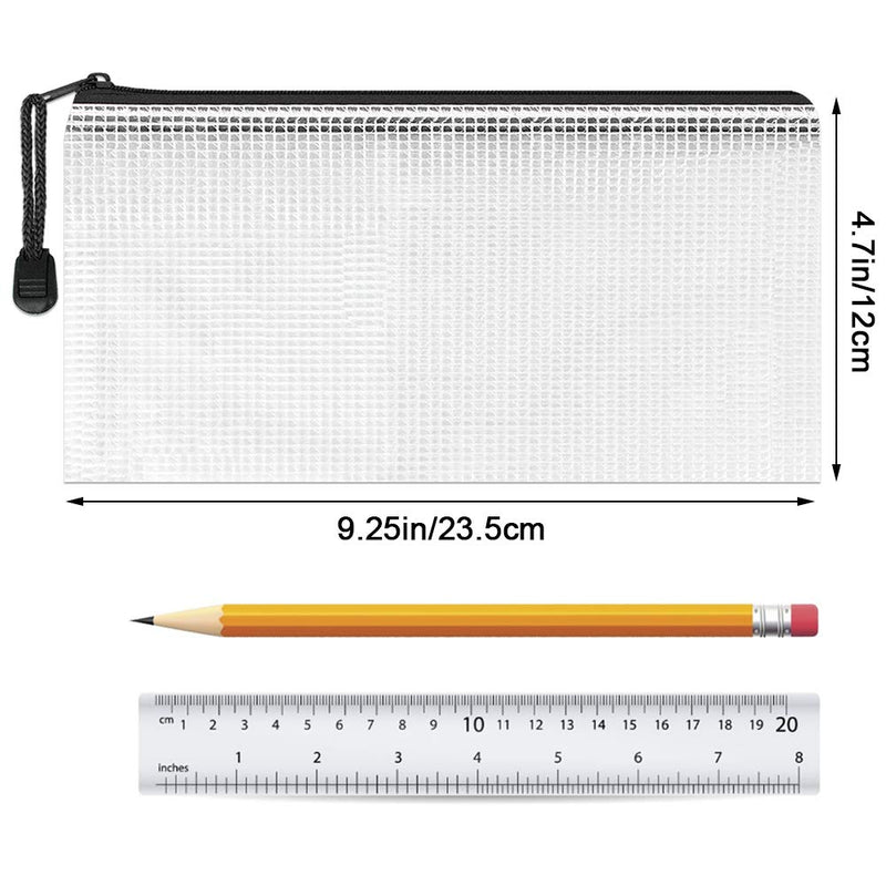 [Australia - AusPower] - Umriox Clear Pencil Pouch, 9.2 x 4.7 in (Black, 36 Packs), Pencil Bags with Zipper Bulk, Mesh Zipper Pouch for Bill School Stationary Cosmetics Travel Storage 36PCS - Black 