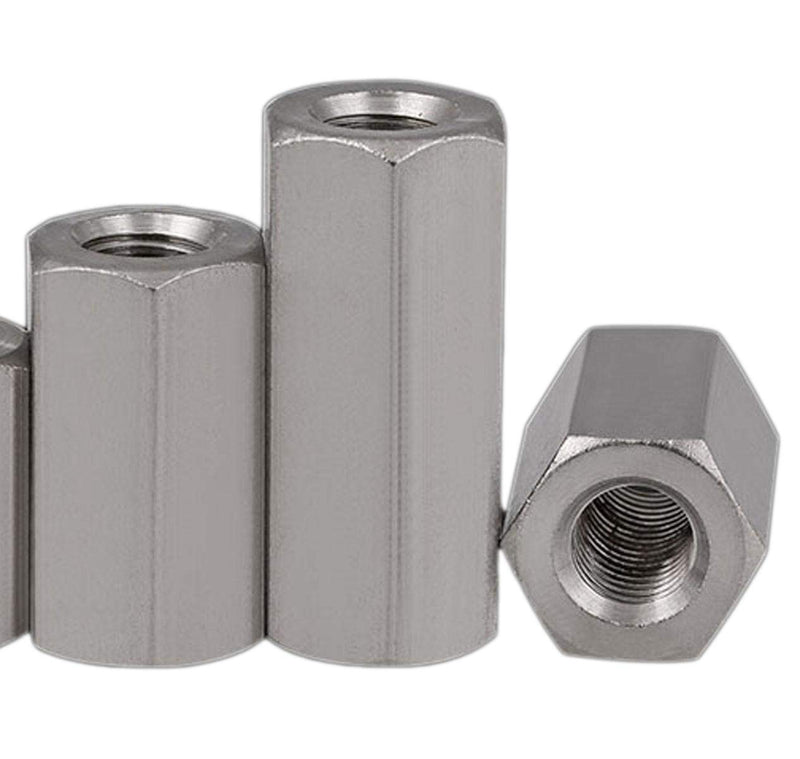 [Australia - AusPower] - 10pcs M5 x 0.8 x 15mm Stainless steel Long Coupling Hex Nut Connector 