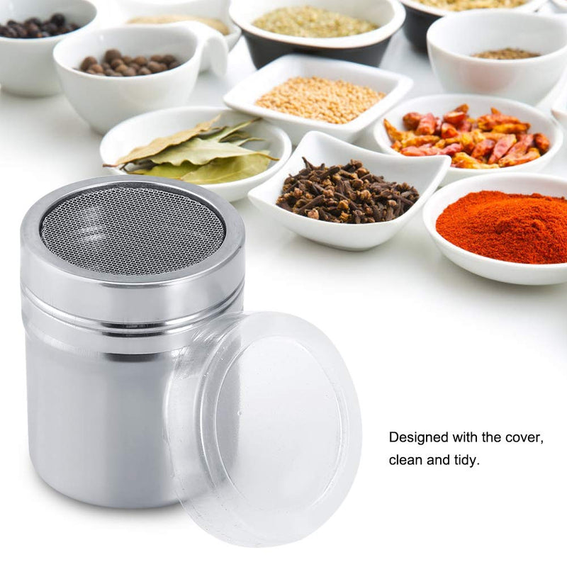 [Australia - AusPower] - Spice Jars with Shaker Lids, Stainless Steel Travel Spice Containers Moisture Proof Empty Spice Bottles for Powder Salt Cinnamon Sugar Pepper Cocoa Flour 