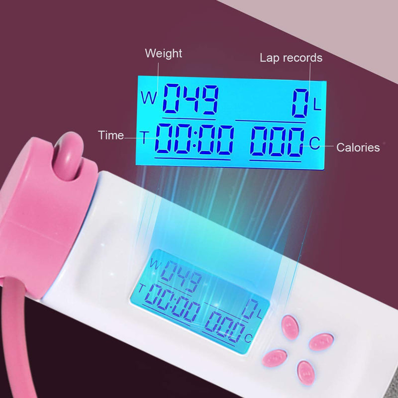 [Australia - AusPower] - Jump Rope, Digital Weighted Handle Workout Jumping Rope with Calorie Counter for Training Fitness, Adjustable Exercise Speed Skipping Rope for Men, Women, Kids, Girls Pink 
