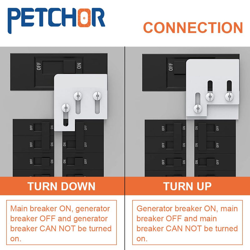 [Australia - AusPower] - PETCHOR SD200A Professional Generator Interlock Kit Compatible with Square D QO or Homeline 150 or 200 amp Panels, 1 3/8 inches Spacing Between Main and Generator Breaker for Safe Usage 