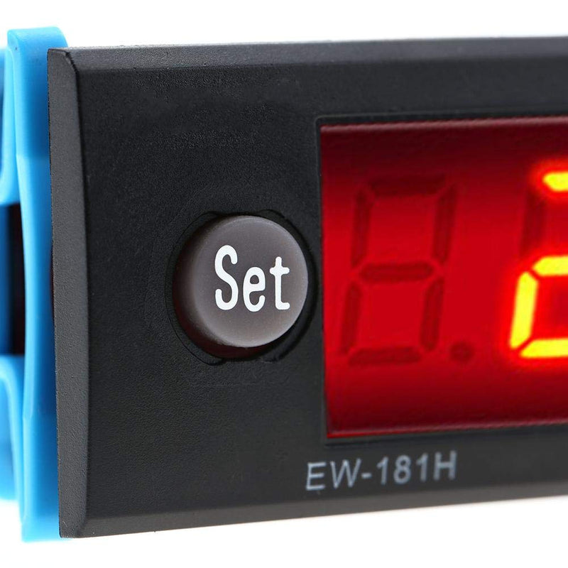 [Australia - AusPower] - Digital Temperature Controller Thermostat EW-181H Temperature Control Meter for Refrigeration and Heating Equipment10A 3×1.4×3 in -45℃~80℃ 