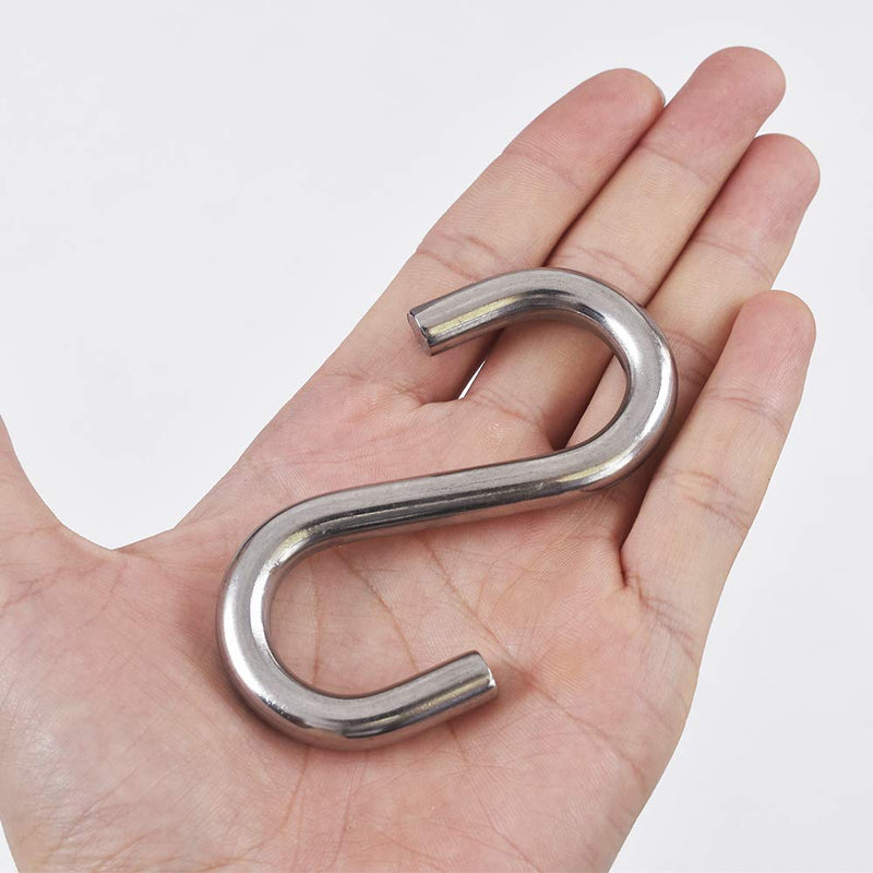 [Australia - AusPower] - Cozihom Heavy-Duty 304 Stainless Steel S Hooks, 3 Inch Hammock, Swing S Hooks, Industrial Grade Quality Utility Hooks 2 Packs 