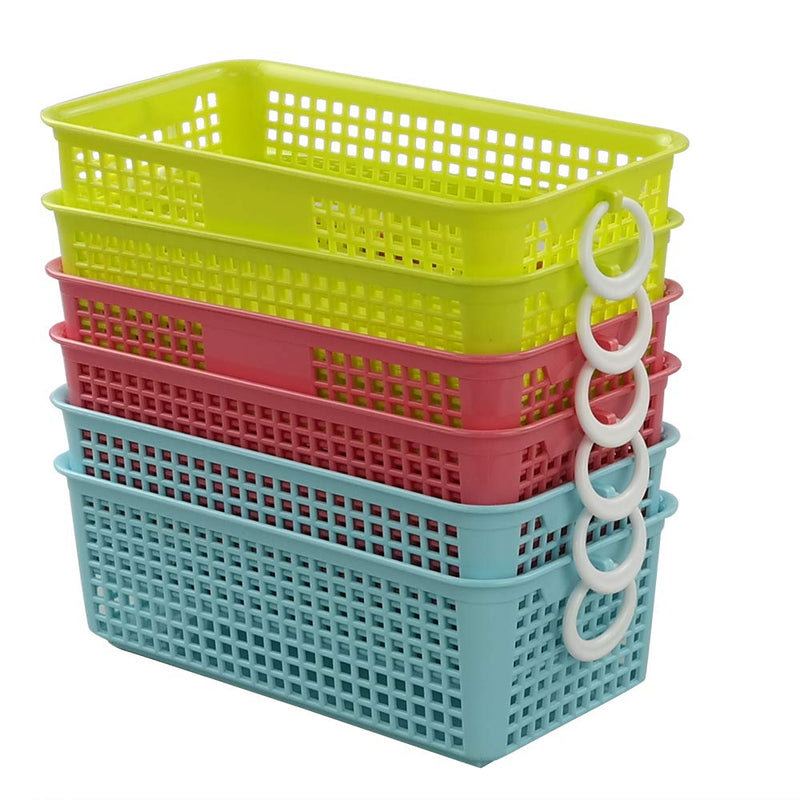 [Australia - AusPower] - Kekow Plastic Countertop Storage Baskets Organizer, Pack of 6 